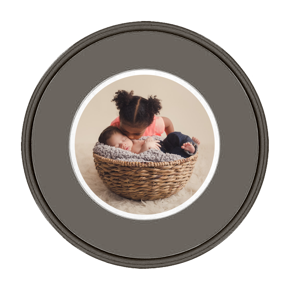 Lovely Day Photo siblings kissing in Organic Bloom Frame